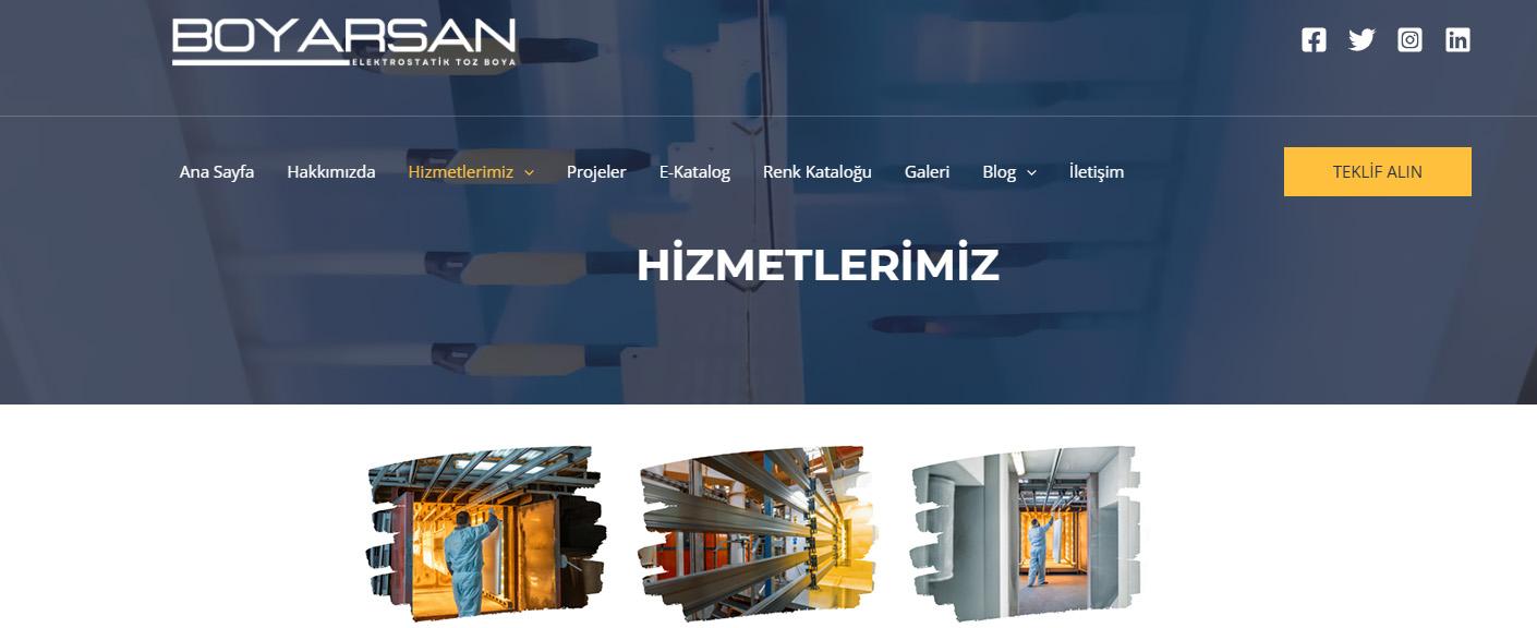 Boyarsan Elektrostatik Toz Boyama Yüzey Kaplama